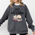 Easily Distracted By Cats And Books Cute Book Lover Comfort Colors Sweatshirt Pepper Easily Distracted By Cats And Books Cute Book Lover Comfort Colors Sweatshirt Pepper