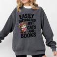 Easily Distracted By Cats And Books Lovers Reading Comfort Colors Sweatshirt Pepper Easily Distracted By Cats And Books Lovers Reading Comfort Colors Sweatshirt Pepper