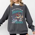 Easily Distracted By Dragons And Books Bookworm Comfort Colors Sweatshirt Pepper