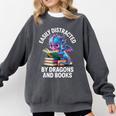Easily Distracted By Dragons And Books Comfort Colors Sweatshirt Pepper Easily Distracted By Dragons And Books Comfort Colors Sweatshirt Pepper