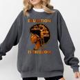 Education Is Freedom Teacher Book Black History Month Comfort Colors Sweatshirt Pepper