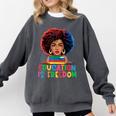 Education Is Freedom History Girl Women Book Lover Comfort Colors Sweatshirt Pepper