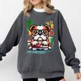 English Bulldog Reading a Book Dog Comfort Colors Sweatshirt Pepper English Bulldog Reading a Book Dog Comfort Colors Sweatshirt Pepper