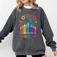 Equality Love Peace Compassion Books Protest Women Girls Kid Comfort Colors Sweatshirt Pepper
