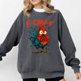 F-Caw-F Rooster F Awk F Chicken Coffee Romance Books Lover Comfort Colors Sweatshirt Pepper F-Caw-F Rooster F Awk F Chicken Coffee Romance Books Lover Comfort Colors Sweatshirt Pepper