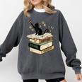 Fantasy Drama Tragedy Cat Book Lover Reading Humor Comfort Colors Sweatshirt Pepper