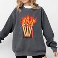 Flames And Lighter Costume For Matchbook Lovers Comfort Colors Sweatshirt Pepper