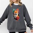 Fox For Fox Lovers Men Women Kids Introverts Comfort Colors Sweatshirt Pepper
