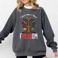 Freadom Tree Read Reading Librarian Book Across America Comfort Colors Sweatshirt Pepper