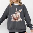 Funny Book Reading Quote For Women And Girls Rabbits Comfort Colors Sweatshirt Pepper