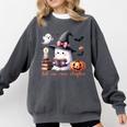 Ghost Reading Book Coquette Bow Halloween Girl Toddler Kid Comfort Colors Sweatshirt Pepper Ghost Reading Book Coquette Bow Halloween Girl Toddler Kid Comfort Colors Sweatshirt Pepper