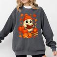 Ghost Reading Book Lovers Autumn Fall Halloween Comfort Colors Sweatshirt Pepper Ghost Reading Book Lovers Autumn Fall Halloween Comfort Colors Sweatshirt Pepper