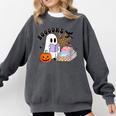Ghost Reading Halloween Women Teacher Book Lover Comfort Colors Sweatshirt Pepper Ghost Reading Halloween Women Teacher Book Lover Comfort Colors Sweatshirt Pepper
