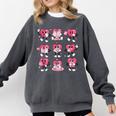 Heart Reading Books Valentine Teacher Boy Girl Book Lover Comfort Colors Sweatshirt Pepper