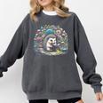 Hedgehog Reading Book Lake Scenery Reading Comfort Colors Sweatshirt Pepper