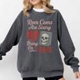 Horror Book Club Creepy Reader Gothic Fiction Thriller Fan Comfort Colors Sweatshirt Pepper
