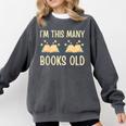 I'm This Many Books Old Read Book 2nd Birthday 2 Years Old Comfort Colors Sweatshirt Pepper
