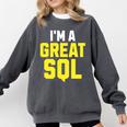 I'm A Great SQL Introvert Saying Inbound Marketing Premium Tri-Blend Comfort Colors Sweatshirt Pepper