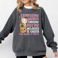 Introvert Guitarist Expressing Words Through Guitar Melody Comfort Colors Sweatshirt Pepper