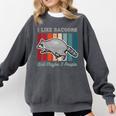 Introvert Raccoon Animal Lover Trash Panda Antisocial Retro Comfort Colors Sweatshirt Pepper