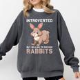 Introverted Rabbits Bunny Lover Rabbit Introvert Comfort Colors Sweatshirt Pepper
