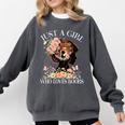 Just A Girl Who Loves Books Book Lover Reading For Women Comfort Colors Sweatshirt Pepper Just A Girl Who Loves Books Book Lover Reading For Women Comfort Colors Sweatshirt Pepper