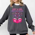 Just A Girl Who Loves Books Butterflies Reading Comfort Colors Sweatshirt Pepper Just A Girl Who Loves Books Butterflies Reading Comfort Colors Sweatshirt Pepper