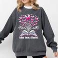 Just a Girl Who Loves Books Reading Book Butterfly Bookworm Comfort Colors Sweatshirt Pepper