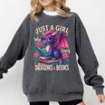 Just a Girl Who Loves Dragons And Books Dragon Comfort Colors Sweatshirt Pepper Just a Girl Who Loves Dragons And Books Dragon Comfort Colors Sweatshirt Pepper