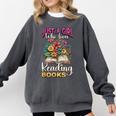 Just A Girl Who Loves Reading Books Comfort Colors Sweatshirt Pepper Just A Girl Who Loves Reading Books Comfort Colors Sweatshirt Pepper