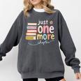Just One More Chapter Artistic Pastel Book Lover Vibe Comfort Colors Sweatshirt Pepper