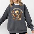 Just One More Chapter Book Lover Bookish Reading Skeleton Comfort Colors Sweatshirt Pepper