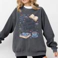 Just One More Chapter Book Lover Reading Quote Comfort Colors Sweatshirt Pepper