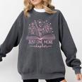 Just One More Chapter Bookish Book Reading Bright Hot Pink Comfort Colors Sweatshirt Pepper