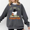 Just One More Chapter Fun Cat Coffee Reading Book Premium Tri-Blend Comfort Colors Sweatshirt Pepper