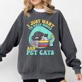 I Just Want To Read Books And Pet Cats Cat Book Lovers Comfort Colors Sweatshirt Pepper I Just Want To Read Books And Pet Cats Cat Book Lovers Comfort Colors Sweatshirt Pepper