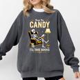Keep The Candy I'Ll Take Books Halloween Comfort Colors Sweatshirt Pepper