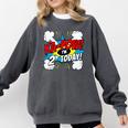 Kids Ka-Pow 2 Years Old Kids 2nd Birthday Comic Book Super Hero Comfort Colors Sweatshirt Pepper