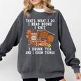 Knitting Reading Books Drinking Tea Knitter Knit Comfort Colors Sweatshirt Pepper Knitting Reading Books Drinking Tea Knitter Knit Comfort Colors Sweatshirt Pepper