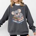 Koala Reading Book Pajama Sleep Comfort Colors Sweatshirt Pepper