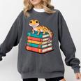 Leopard Gecko Book Lover Reading Comfort Colors Sweatshirt Pepper Leopard Gecko Book Lover Reading Comfort Colors Sweatshirt Pepper