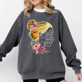 And Into The Library She Goes Book Lover Reading Bookworm Comfort Colors Sweatshirt Pepper