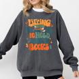 Lifting To Hold More Books Weightlifting Workout Bookish Comfort Colors Sweatshirt Pepper