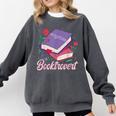 Literary Reading Book Introvert Booktrovert Reading Comfort Colors Sweatshirt Pepper