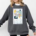 Little Miss Muffet Reading a Picture Book Comfort Colors Sweatshirt Pepper