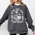 I Look Better Bent Over a Book Proud Smut Reader Skeleton Comfort Colors Sweatshirt Pepper