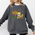 Mardi Gras Book Lover Reading Reader Men Women Kids Comfort Colors Sweatshirt Pepper