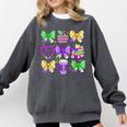 Mardi Gras Teacher Coquette Bow Pencil Apple Book Women Girl Comfort Colors Sweatshirt Pepper Mardi Gras Teacher Coquette Bow Pencil Apple Book Women Girl Comfort Colors Sweatshirt Pepper