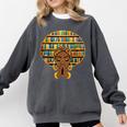 Melanin Afro Women Girl Book Librarian History African Comfort Colors Sweatshirt Pepper