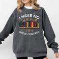 No Shelf Control Read Reading Book Librarian Men Women Kids Comfort Colors Sweatshirt Pepper